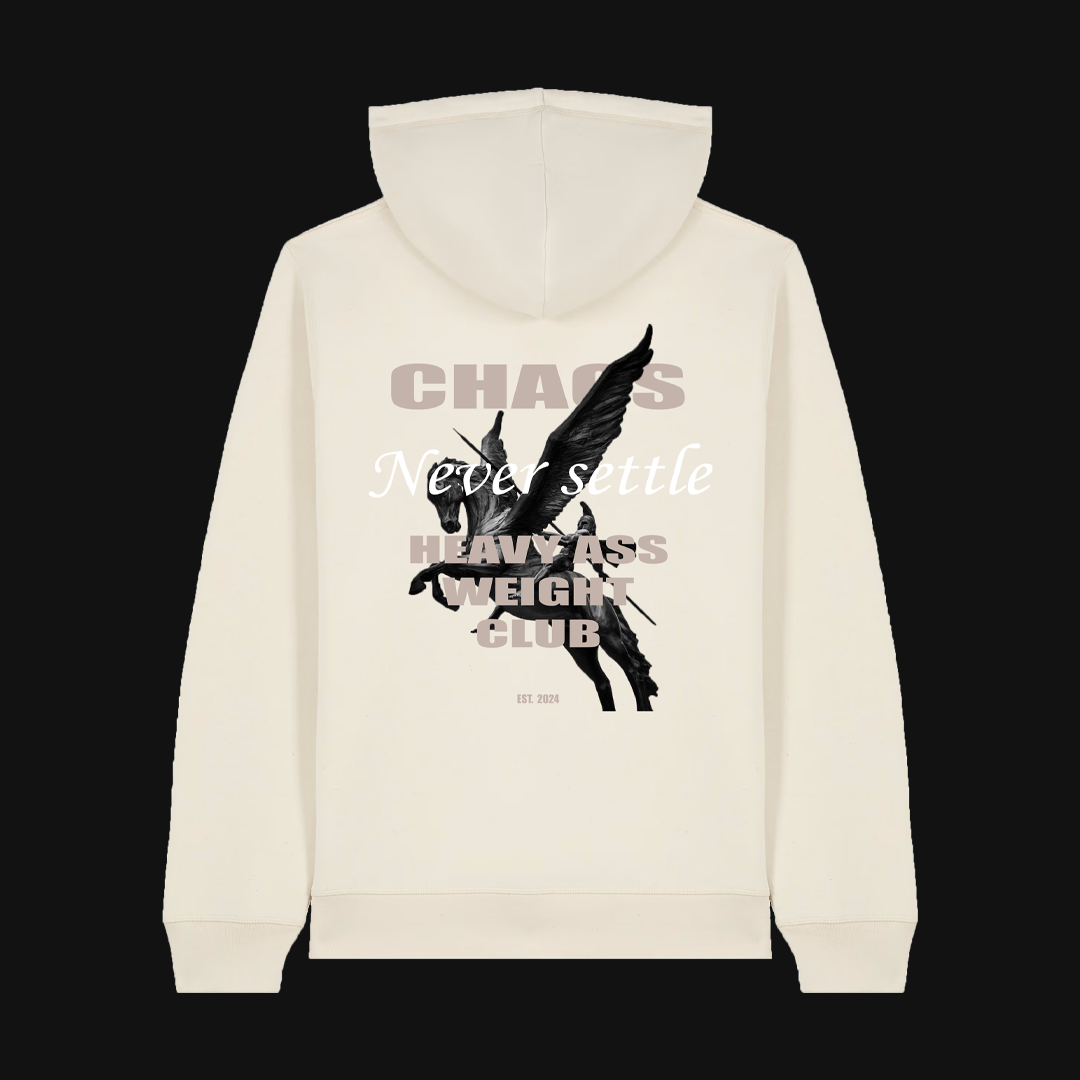 "NEVER SETTLE" HOODIE
